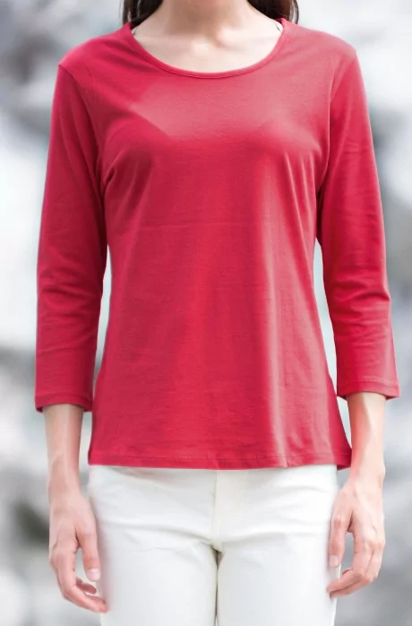 Women's Organic Pima Cotton T-Shirt THREE QUARTER ARM 3/4