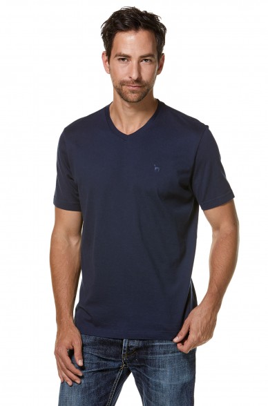 T-Shirt V-NECK aus 90% Bio-Baumwolle & 10% Royal Alpaka