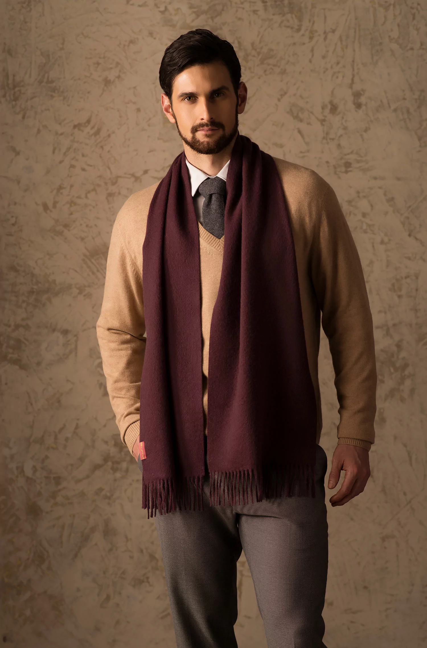 Woven scarf ADRIAN alpaca basic ladies gents KUNA Essentials