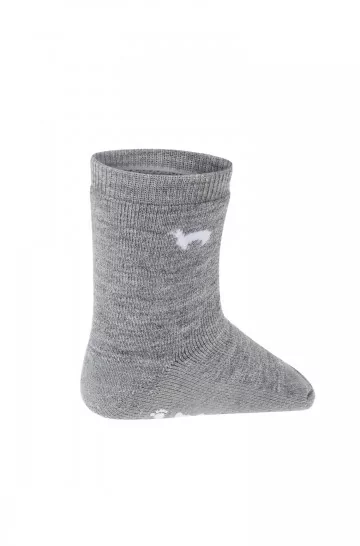 Peek-A-Boo Kid's 100% Baby Alpaca Non-Skid Socks