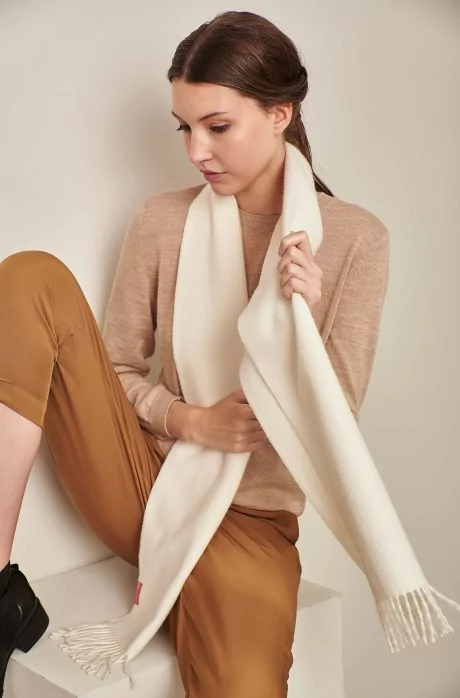 Woven scarf ADRIAN alpaca basic ladies gents KUNA Essentials