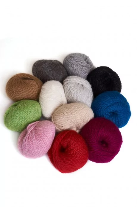 Pack of 5 baby alpaca wool BULKY 5x50g 50m needle 8 knitting