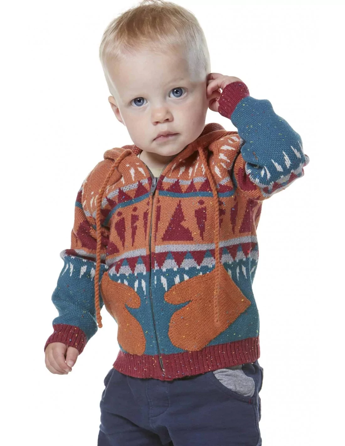 Alpaka Strickjacke ELI f r Kinder Baumwolle und Baby Alpaka